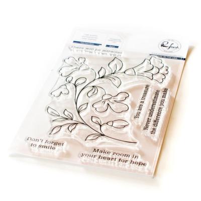 Pinkfresh Studio Clear Stamps - Folk Floral Stem
